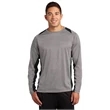 Sport-Tek Long Sleeve Heather Colorblock Contender Tee.