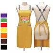 12 oz Woven knitted Kitchen Apron w/ 2 pocket, Striped Strap