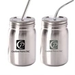 Insulated Stainless Steel Mason Jar Mugs With Lid and Straw