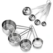Stainless Steel Measuring Spoons and Cups Combo