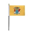 4"x6" & 12"x18'' New Jersey ePoly Printed Stick Flags