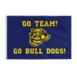 Bull Dog Mascot Flags