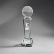 Crystal Column Award with Ball, Male Golf