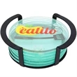 6 Piece Glass Coaster Set in Metal Stand