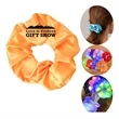 Led Light Hair Scrunchies Satin Elastic Bands Ties Ropes