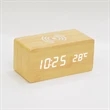 Wooden Alarm Clock with Qi Wireless Charging Pad