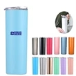 20 oz Stainless Steel Skinny Tumblers with Lid Straw
