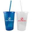 16oz Double Wall Tumbler with Straw & Lid - MADE IN USA