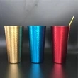 15oz Reusable Aluminum Hammered Cup