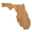 Florida State Shaped Bamboo Serving and Cutting Board