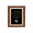 Walnut Finish Plaque w/Rosettes