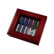 7-1/4"x6-1/2"x2" Deluxe 5-LED Pen Wooden Gift Box