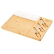 Solara Bamboo Cheese Board & Tray Knife Set
