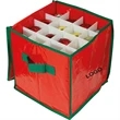 64-compartment Christmas storage box with zipper closure