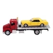Miniature die cast replica flat bed tow truck