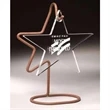 Star shaped acrylic award, hangs on wire holder