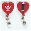 Heart shape retractable badge holder