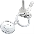 AT Sign Key Ring, Silver