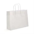 ECO White Kraft Eurostyle Shopping Bag (13" x 4" x 10")