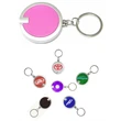 Deluxe coaster shape round flashlight keychain