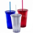 Acrylic Cup with Lid and Straw