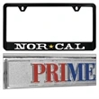 Black Coated Zinc License Plate Frame