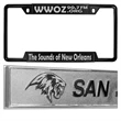 Black Coated Zinc Insert License Plate Frame