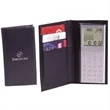 Wallet calculator/clock with calendar and world time