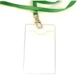 Clear vinyl badge holder with lanyard