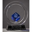 2 Tone Royal Blue and Clear Corporate Award
