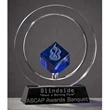 Two Tone Royal Blue and Clear Corporate Award
