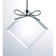 Clear glass square diamond ornament