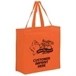 Halloween Non-Woven Tote/Orange Ghost - Screen Print