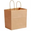 Natural Kraft Shopping Bag (6.5"x 3.5" x 12.375")