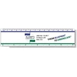 6" Ruler White Plastic .020 PVC Spot Color Imprint