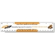 8" Ruler White Plastic .020 PVC Spot Color Imprint