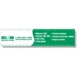 8" Ruler White Plastic .020 PVC Spot Color Imprint
