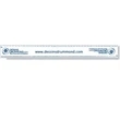 12" Ruler White Plastic .020 PVC Spot Color Imprint