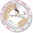 Wheel Calculator Birth Date Finder Full Color Imprint 4.25"