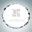 Gem-cut Circle Crystal Glass Paperweight