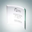 Jade Glass Beveled Bent Award