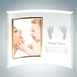 Jade Glass Personalize Curved Vertical Gold Photo Frame