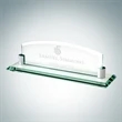 Jade Glass Nameplate with Aluminum Holder