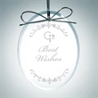 Beveled Oval Clear Glass Ornament