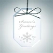 Beveled Long Octagon Clear Glass Ornament