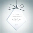 Beveled Diamond Clear Glass Ornament