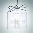 Beveled House Clear Glass Ornament