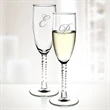 Angelique Twisted Glass Flute 2pc Set- 5.75 oz