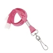 5/8" Breast Cancer Dye Sub Breakaway Lanyard