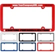 Raised Red Plastic License Plate Frame